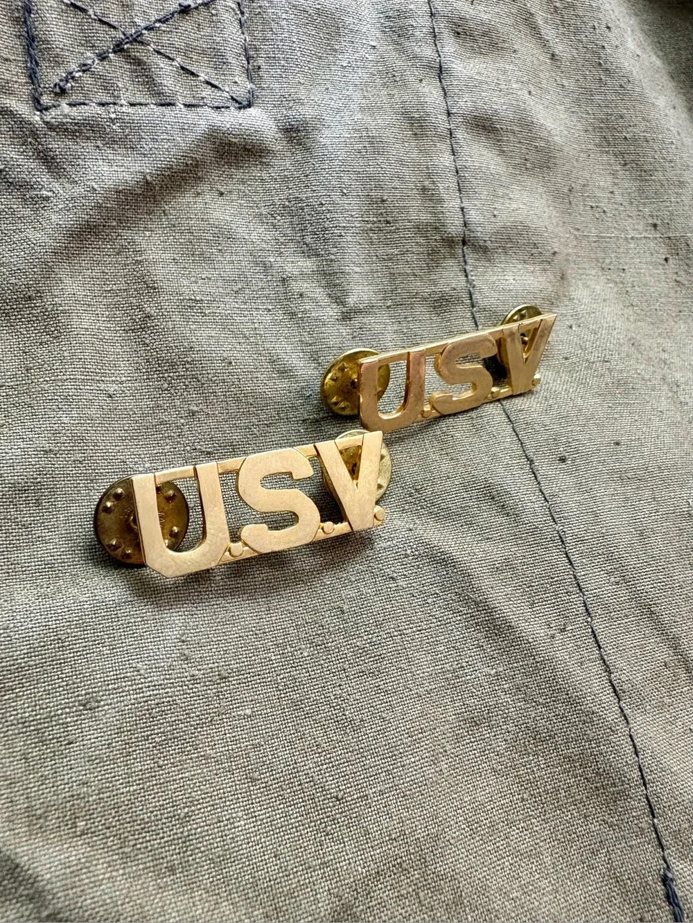 Set of 3 USV Military Air Force Metal Pin Badges